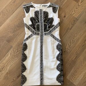 Gianni Bini Elegant Black and White Lace cocktail dress